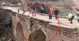 Diyarbakır'da viyadük yapımında dinamit kullanıldı: Tarihi Taşköprü zarar gördü