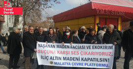 Malatya Çevre Platformu İliç'teki maden faciasına tepki gösterdi: 'Siyanür liçli madencilik yasaklansın