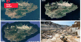 Batan gemi mermer tozu taşıyordu: Mermer ocakları Marmara Adası'nı yok ediyor