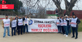 İşten atılan Durak Tekstil işçileri eyleme başladı