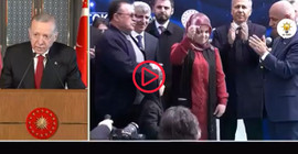 Deprem Konutları Teslim Töreni'nde Erdoğan, 'Dairenizi gördünüz mü?' diye sordu, önce görmedik diyen depremzede düzeltildi