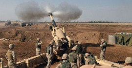 Afrin'in ilçelerine top atışları yapılıyor