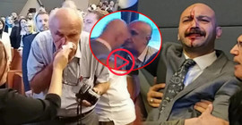 MHP’li Karaaslan’ın 76 yaşındaki CHP’li Bal’a kafa attığı anın görüntüsü