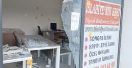 Antep'te yerel gazetenin ofisi kurşunlandı