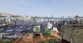 Lübnan'da Suriyeli sığınmacıların barındığı kampta yangın: 15 çadır kül oldu