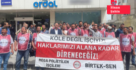 Mega Polietilen işçilerinden LCW önünde eylem: 'İşçi düşmanlığına ortak olmayın'