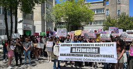 Hacettepe'de öğrenciler yemekhane zammını protesto etti