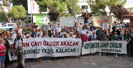 Muğla'da çimento fabrikasına karşı mücadele eylemi