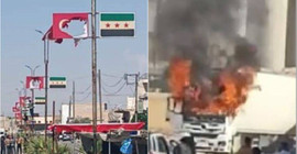 Fırat Kalkanı bölgesinde Türkiye'ye karşı protestolar çatışmaya dönüştü
