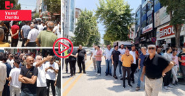 Malatya'da esnaftan rezerv alan protestosu: 'Ey Murat Kurum sen bunun hakkını ödeyemezsin'