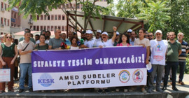 Kamu çalışanları ve emekliler birçok ilde eylemde: 'Sefalete teslim olmayacağız'