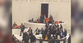 Erdoğan'ın danışmanı, DEM Partili vekile Meclis'te şiddeti 'kutladı'