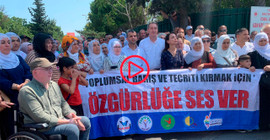 Hatimoğulları ve Bakırhan 'Özgürlüğe ses ver' eylemine katıldı: 'Diyalog ve müzakere bu ülkeyi bölmez'
