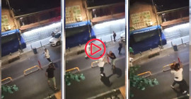 Şişli'de bir kişinin yaralandığı silahlı kavga kamerada