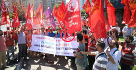 30 gündür direnen Polonez işçilerinin eylemine destek ziyareti: 'Sendika yoksa halk sağlığı yok'