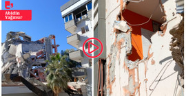 Mersin'de faciadan dönüldü: AVM'nin yıkımı sırasında beton blok dershanenin üzerine düştü