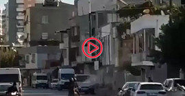 Haraca bağlamak istediler, gözdağı için şirket binasını kalaşnikofla taradılar, o anları kamera kaydetti