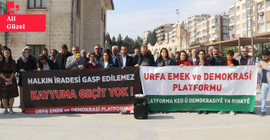Urfa'da kayyım protestosu: 'Ahmet Özer serbest bırakılmalı, görevine dönmeli'