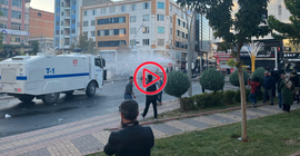 Batman'da kayyım protestosunda polis tazyikli su ve biber gazı sıktı
