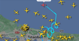 İstanbul Havalimanı'nda şiddetli lodos: Uçaklar havada tur atıyor