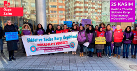 Kadınlar Eskişehir'de yürüdü: 'Kadın cinayetlerini, şiddet ve tacizi durdurun'