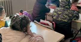 Beslenmeden sonra bir de ısınma sorunu: Öğrenciler montla ders işledi