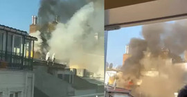 Beyoğlu'nda 5 katlı otelde yangın