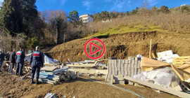 Trabzon'da istinat duvarı çöktü; 1 işçi öldü