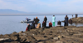 Samsun'da kayıp balıkçıların teknesi 1 kilometre açıkta bulundu