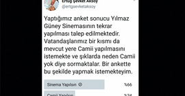 Kayyımdan 'Yılmaz Güney Sineması'nın yerine cami yapılsın mı' anketi