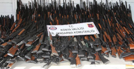 Konya'da bin 536 tüfek ele geçirildi