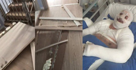 Saç kurutma makinesini çalıştırınca banyo patladı