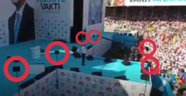 Ankara mitinginde 6 tane prompter kullandı