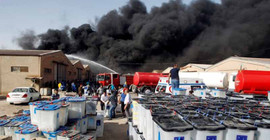 Irak'ta oyların bulunduğu depoda yangın