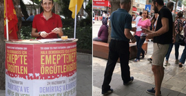 EMEP'in seçim standı OHAL gerekçesiyle kaldırıldı