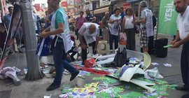 İzmir'de HDP standına saldırı