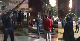 Silahlı seçim kutlamasına inceleme