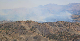 Cudi Dağı'nda büyük yangın