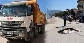 Hafriyat kamyonu can aldı