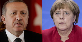 Erdoğan, Merkel'le görüştü