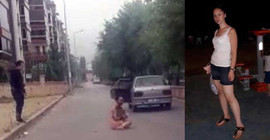 Genç kadını yakıp, çırılçıplak yola attı