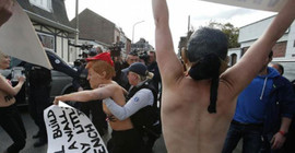 Femen’den sağcı adaya üstsüz protesto