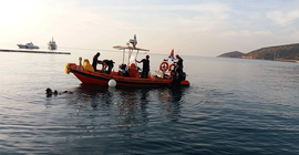 Bodrum'da göçmenleri taşıyan tekne battı