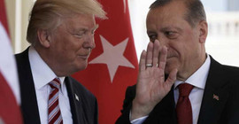 Erdoğan, Trump'la görüştü