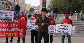 İşten atılan 11 işçi için eylem