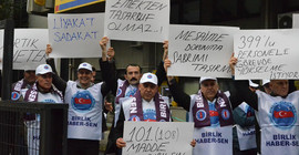 PTT işçilerinden hak eylemi