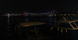 Boğaz trafiğine orkoz molası