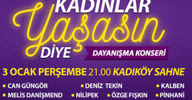 Kadın mücadelesiyle dayanışma konseri