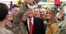 Trump Irak'a gitti: Irak'tan çekilmiyoruz