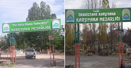 Mezarlıktaki Kürtçe tabela da kaldırıldı